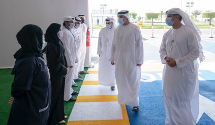 H.H. SHEIKH KHALID BIN MOHAMED BIN ZAYED AL NAHYAN VISITS SEHA’S COVID-19 Prime Assessment Center in Abu Dhabi