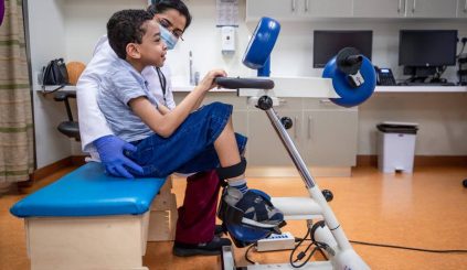 Joy for Abu Dhabi schoolboy able to walk for first time